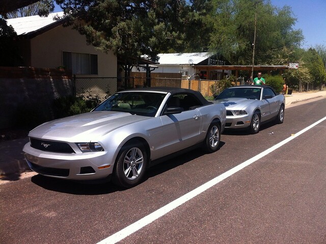 Mustang caravan with Adam and Jenna