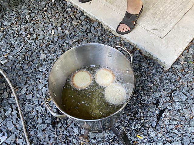 Frying up some uncrustables