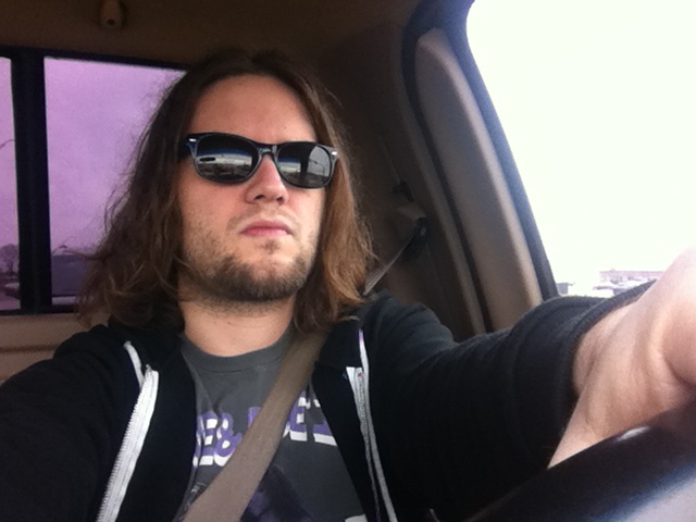 Driving to lunch. Weird.