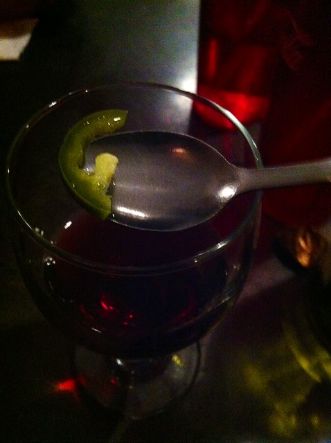 Half a bottle of wine later, I decided that this pinot noir could use a jalapeño. I am a genius.