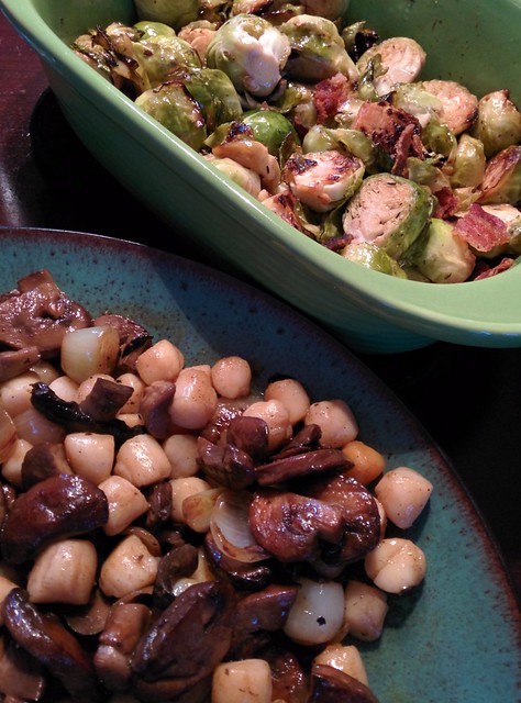 Scallops and brussels sprouts