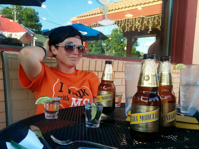 Just met up with this girl who looks like she's had a good afternoon!