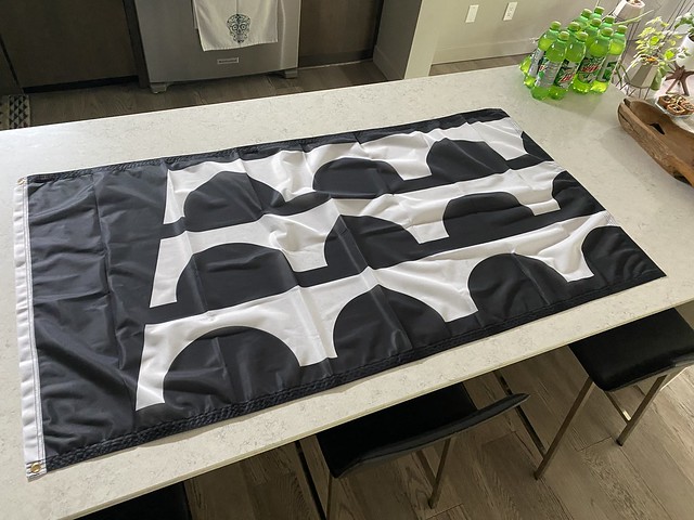 Got a black and white Des Moines flag!