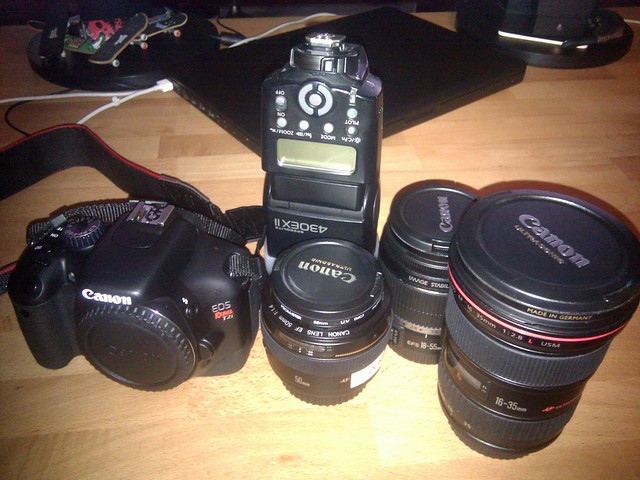 Getting the photo kit packed. Thanks to @ddukes for letting me borrow a couple solid lenses!