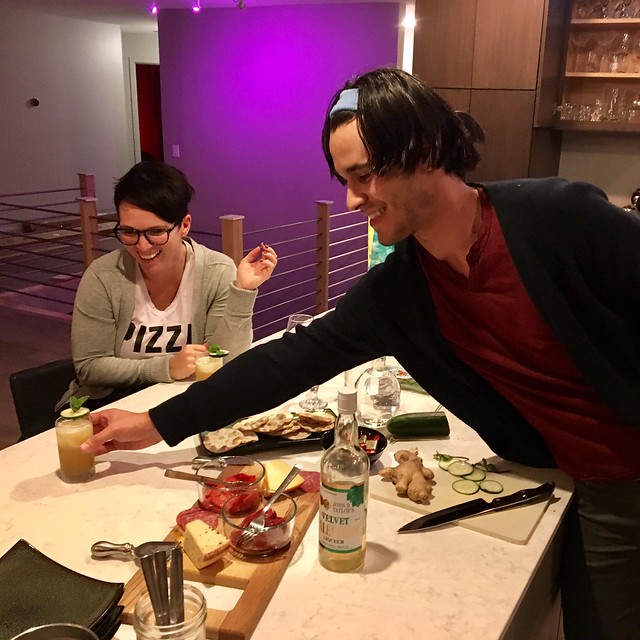 Cocktail night with my cousin Anthony!