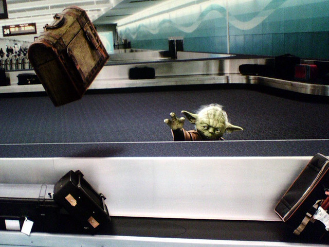 We saw Yoda at Orlando Airport