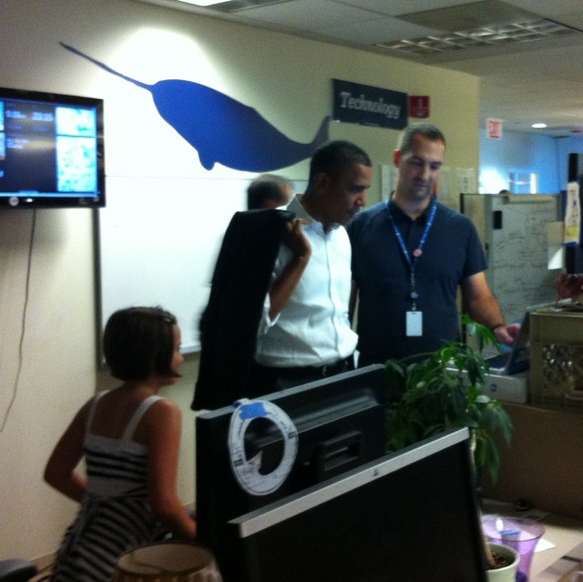 Just chilling with the president