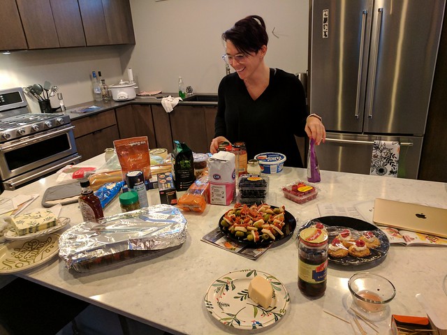 Kari preps for a party