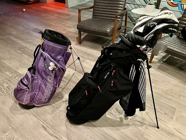 My Cornell College golf bag is disintegrating… kinda bummed to upgrade it
