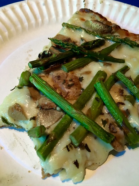 Asparagus and mushroom on Alfredo