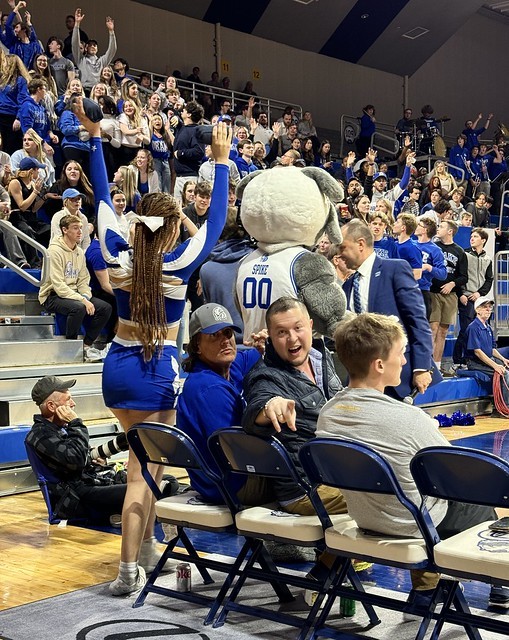 Ben goes to hang with his buddy, Courtside