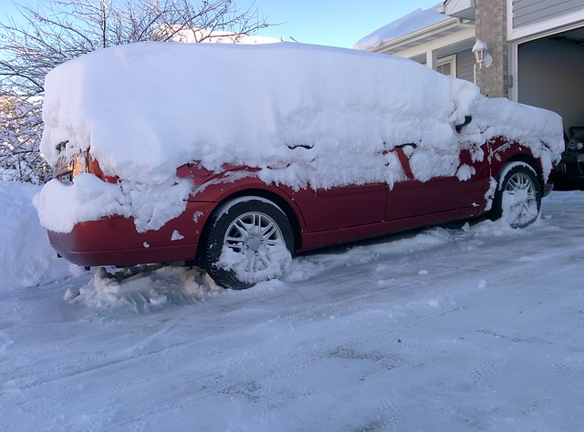 Bout to dig out my mother-in-law's car ... which looks like a minivan.