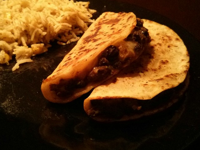 Homemade crispy black bean tacos