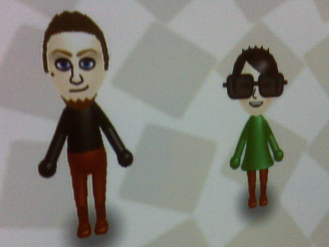 Me and Kari's Miis... mine still needs work, i think.