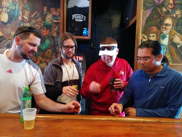 Morning shots with team double stuffed