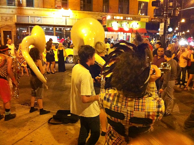 Hippies putting on a show