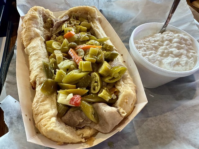 Italian beef. Dipped.