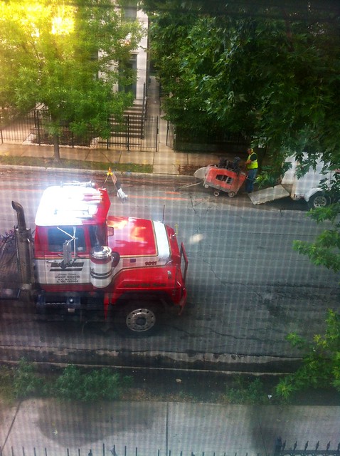 This morning's construction started before 7am... And now they are currently sawing up my street....