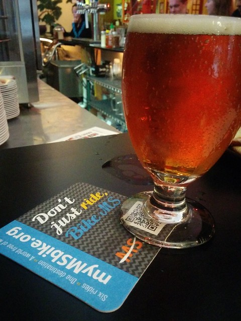 Getting some post bike ride pizza and beer with that @kbroox and got surprised with this advert!