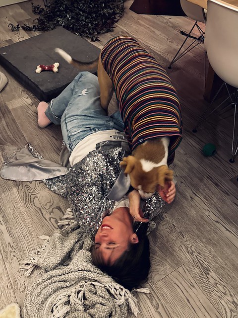 Being on the floor is very exciting for Durby