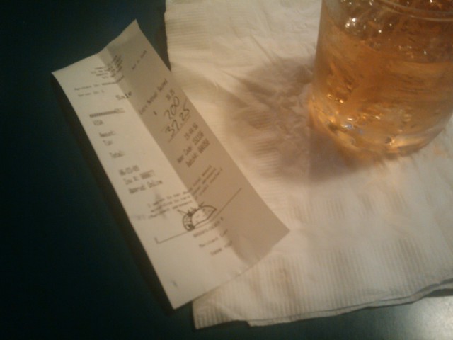 I signed my receipt with a taco.