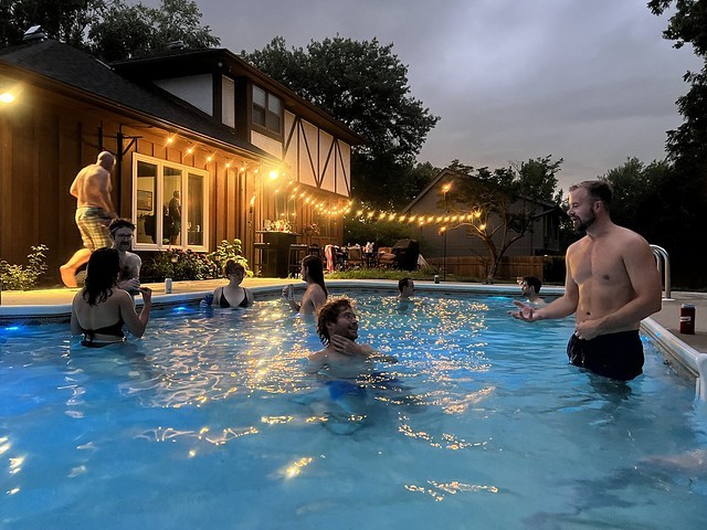 Night swimming is the best