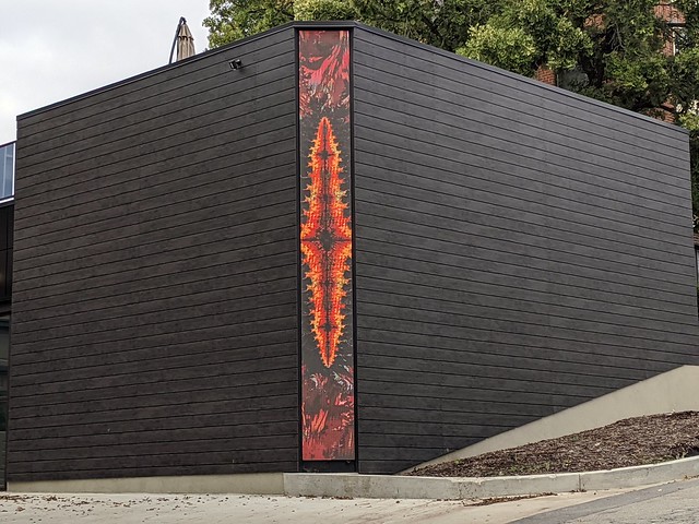 This dude in DM installed this crazier animated LED art panel on the corner of his garage