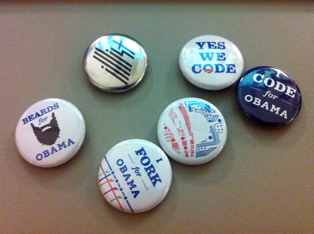 Tech Buttons for Obama