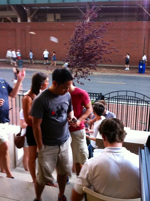 Walking into the rooftops during a storm