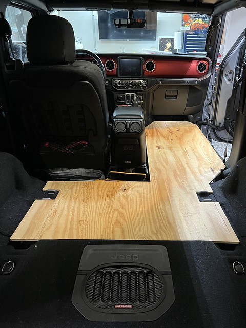 Makin a platform to do some solo 2-door Jeep camping.