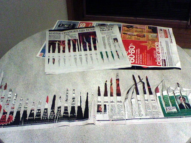 The newspaper is broken today