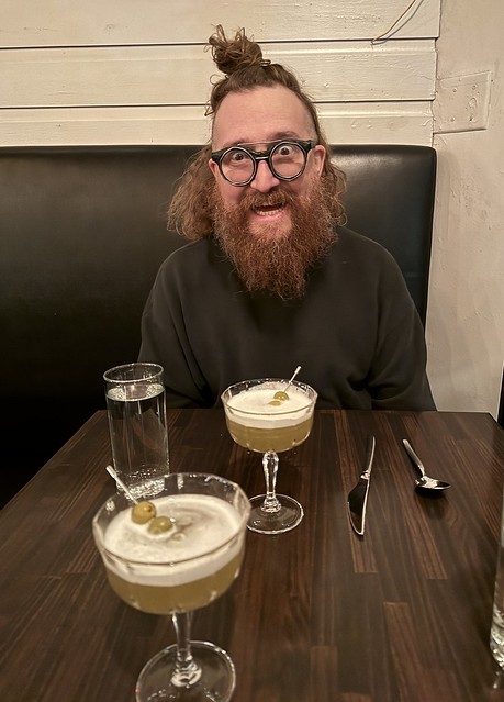 Dinner date. With some durian flavored mocktails.