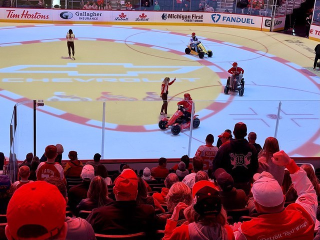 Scootin around the track