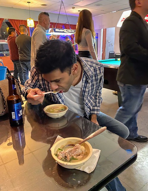 Eating soup with Sul @ 2am. This has been one of the strangest experiences I’ve ever had in Des...