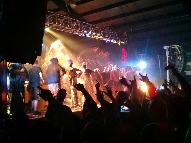 Dudes just having a blast on stage.