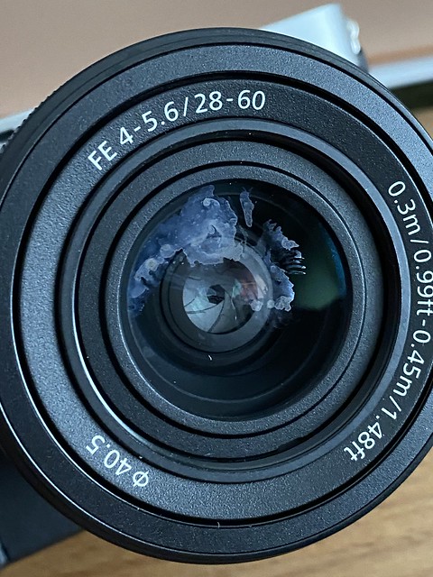 New dog licked my new camera lens