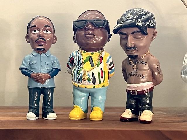 Kari ordered these little garden gnome rapper dudes. They are tiny. And pretty awesome, tbh.