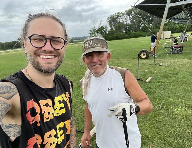 Ran into Stan, a recent golfin partner at the range.