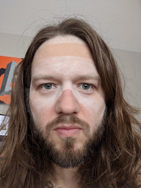 Sprayed my bathroom ceiling... Forgot to cover my face.