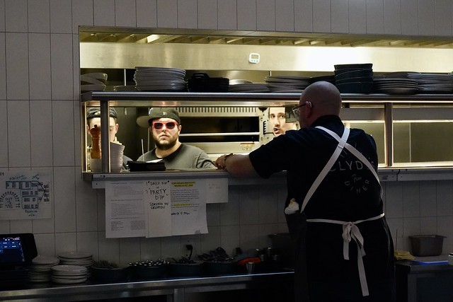 Tom was on one. Party dip day.