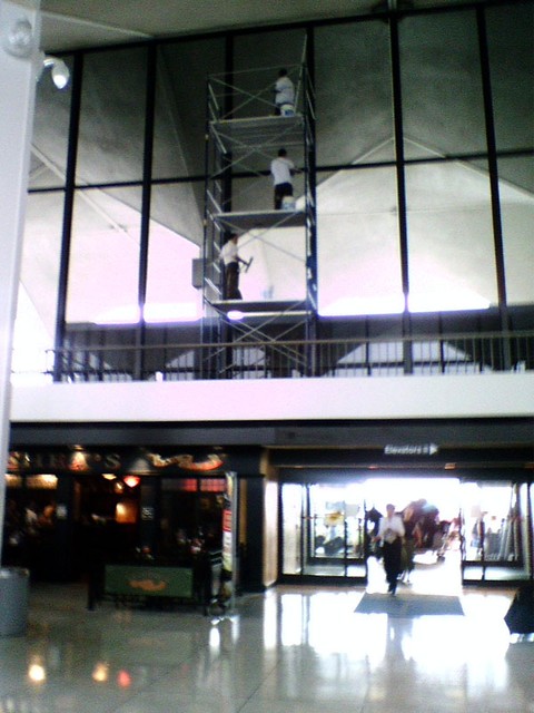 Cleaning Windows at Memphis Airport
