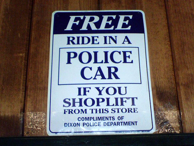 Free Ride in a Police Car If You Shoplift From This Store