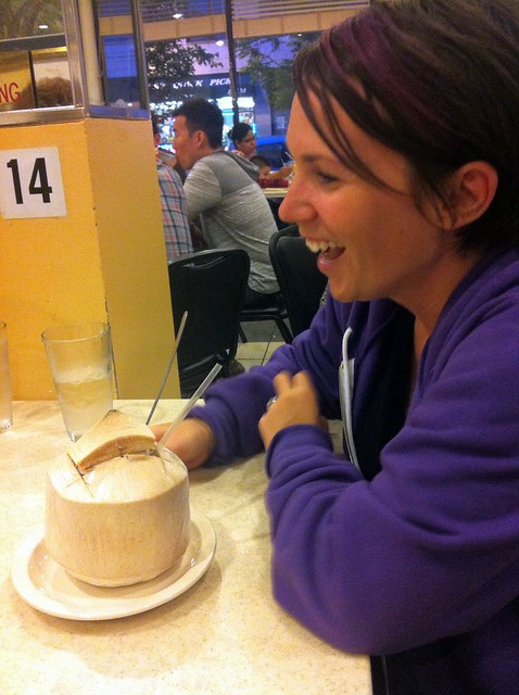 Coconut drink at Tank