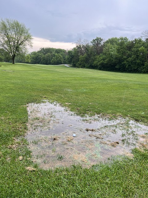 The lie of my first shot of the day, hah.