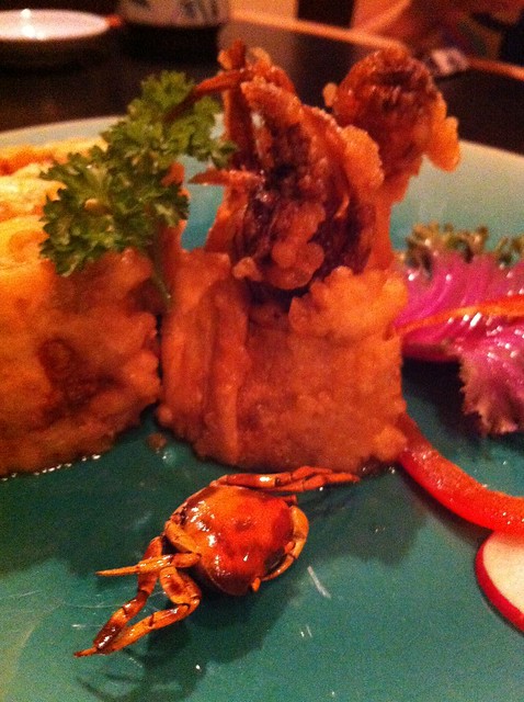 Mini crab was tasty.