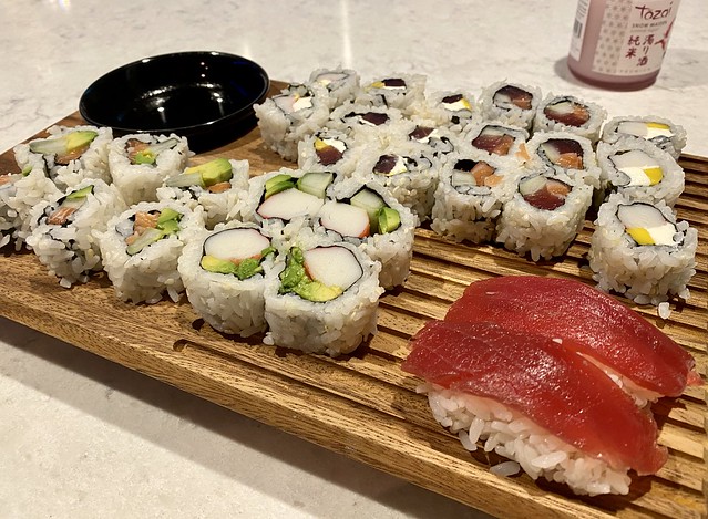 We are not professional sushi makers... but it still tastes pretty good.