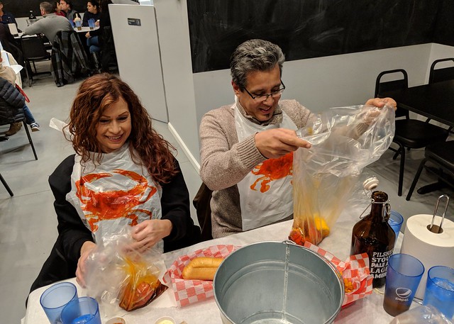 Dinner at The Seafood Trap with Vicki and Matt. Fun + tasty!