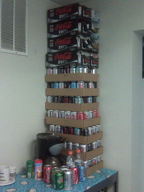 The lady who used to take our cans out got canned.