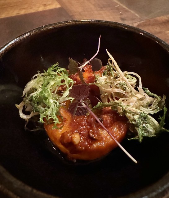 Course 3 - Sweet potato, some kind of duck egg, and other wild things