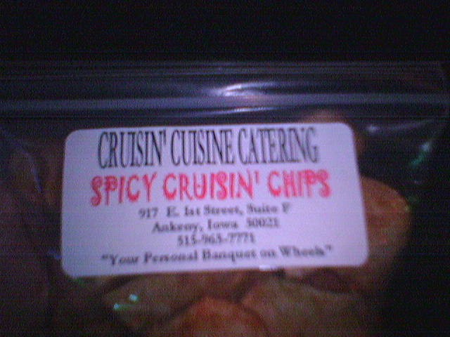Cruisin' Cuisine Catering - Spicy Cruisin' Chips.  Only $1 at Jake's